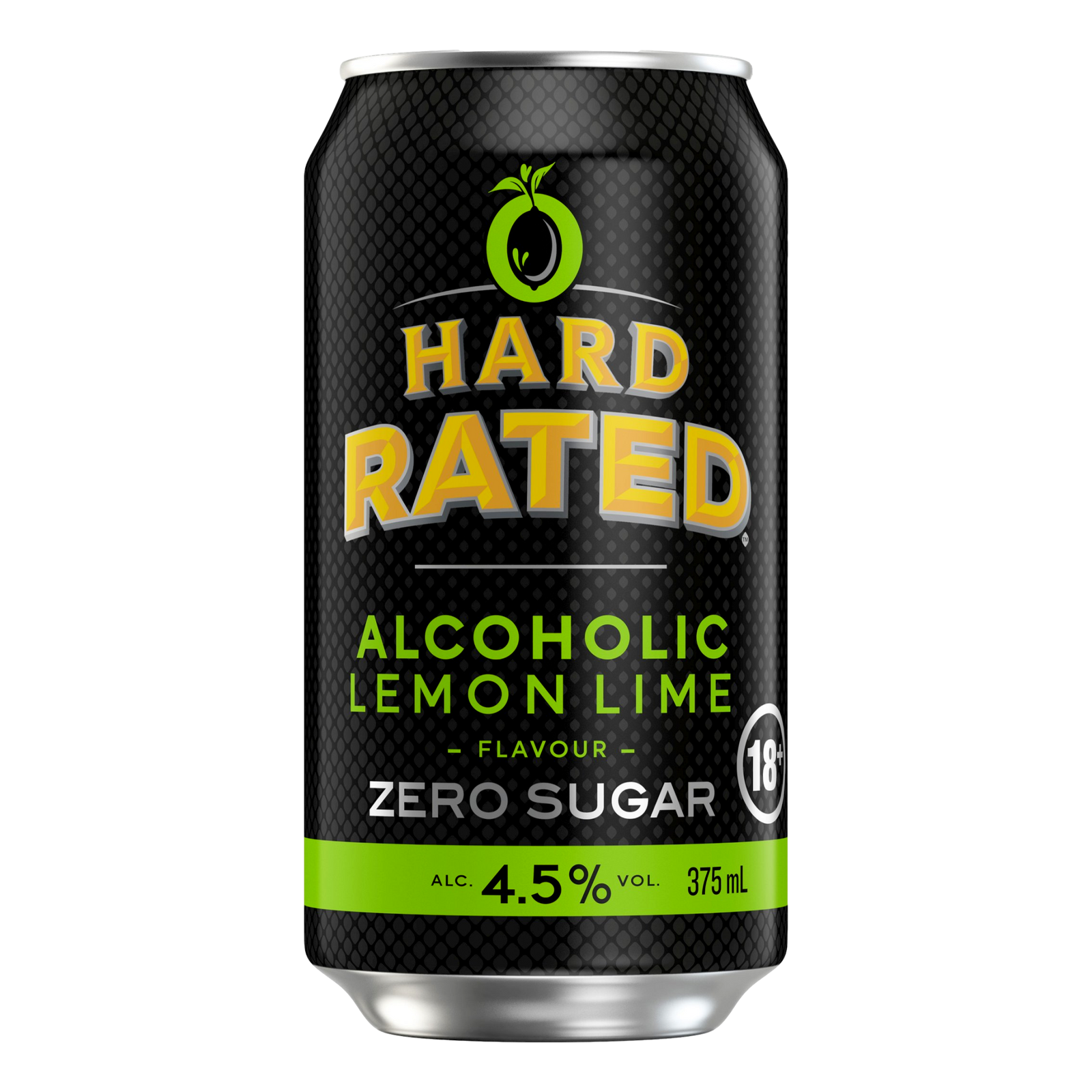 Hard Rated ZERO SUGAR Alcoholic Lemon Lime 4.5% 375ml Can Single