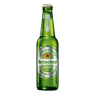 Heineken Silver Lager 4% 330ml Bottle Case of 24