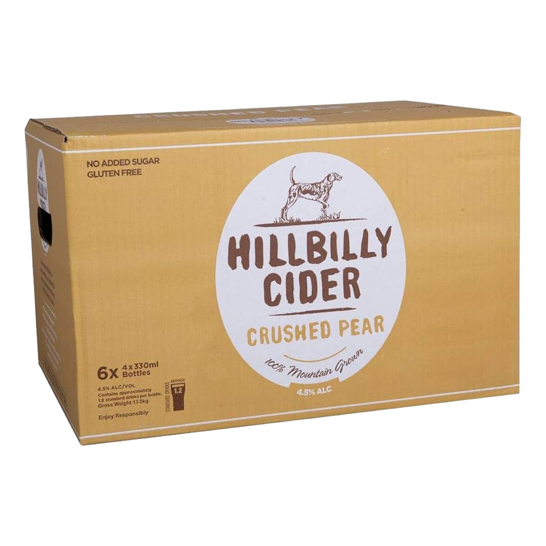 Hillbilly Crushed Pear Cider 330ml Bottle Case of 24
