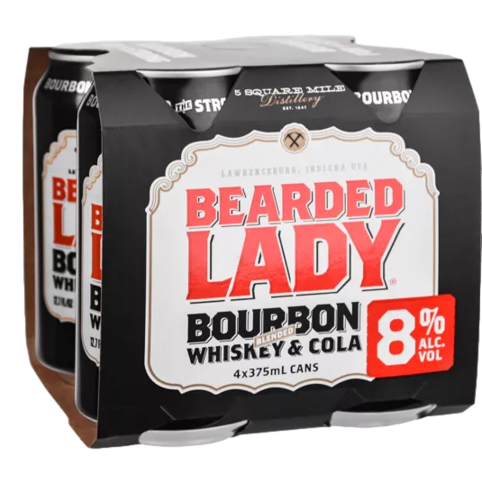 Bearded Lady & Cola 8% 375ml Can 4 Pack