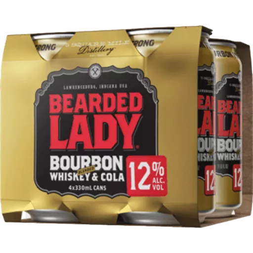 Bearded Lady & Cola 12% 330ml Can 4 Pack