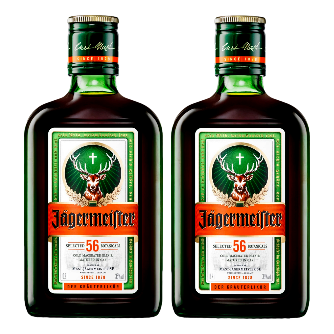 Jägermeister Herbal Liqueur 200ml 2 Pack