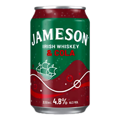 Jameson Irish Whiskey & Cola 4.8% 330ml Can Case of 24