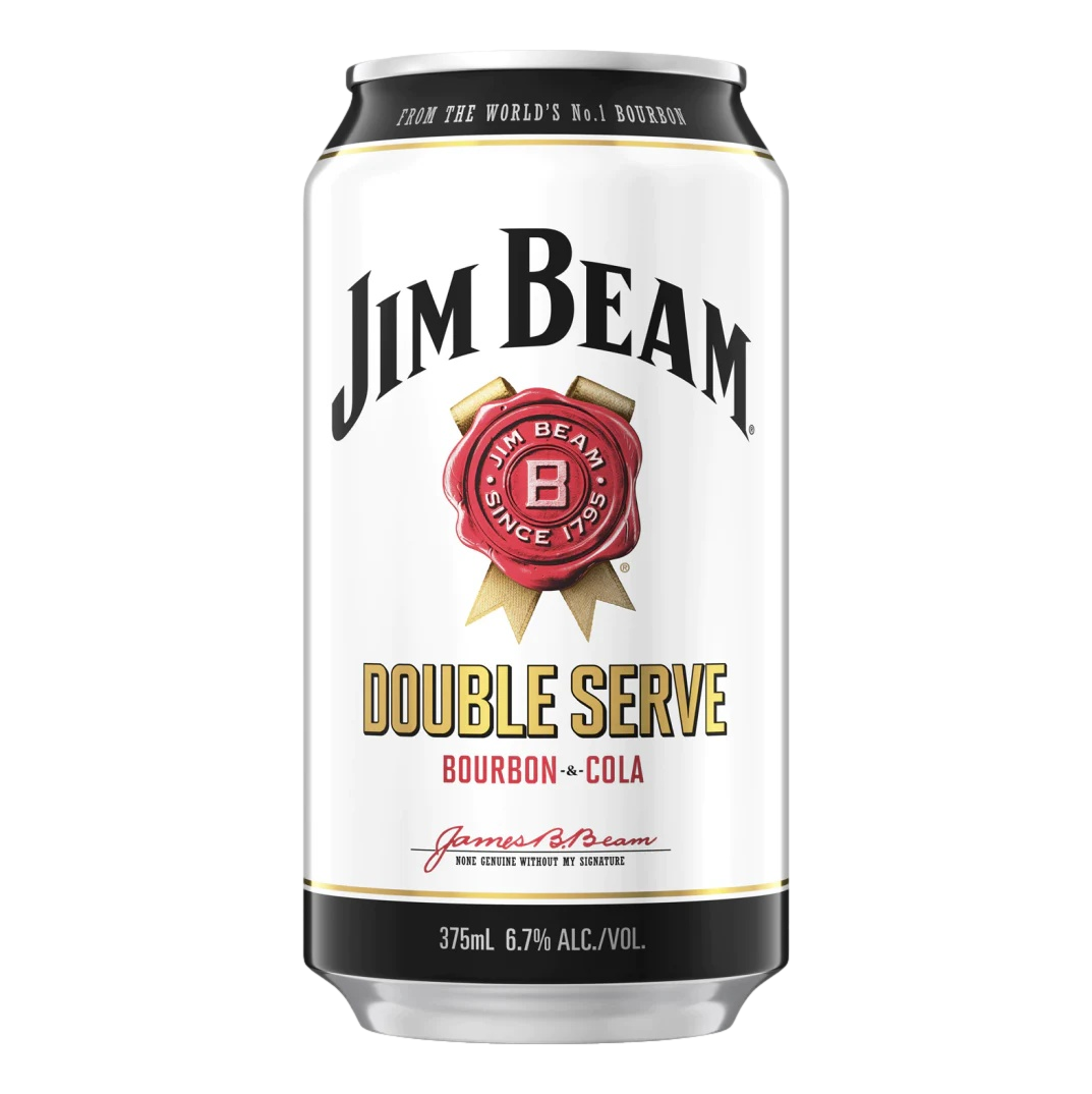 Jim Beam White & Cola Double Serve 6.7% 375ml Can 10 Pack