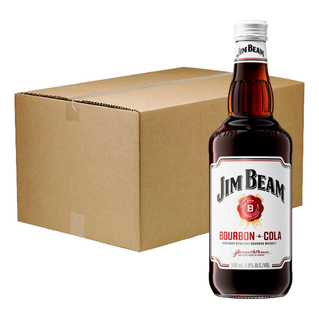 Jim Beam White & Cola 500ml Bottle Case of 12