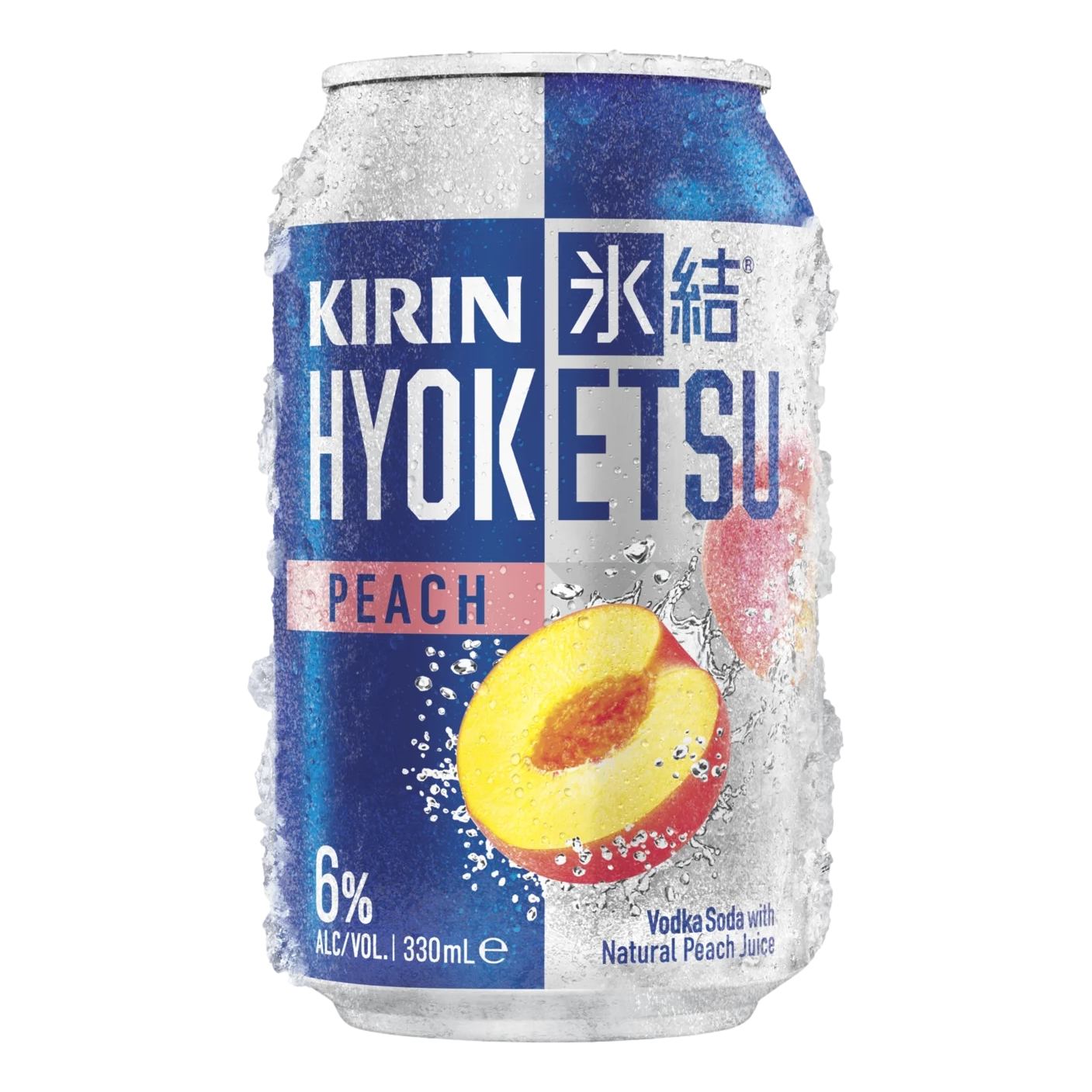 Kirin Hyoketsu Peach Vodka Soda 6% 330ml Can Single