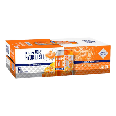 Kirin Hyoketsu Mandarin Vodka Soda 6% 330ml Can Case of 24