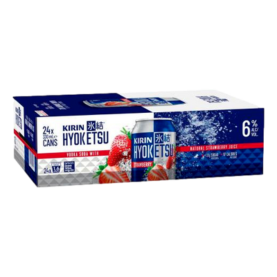 Kirin Hyoketsu Strawberry Vodka Soda 6% 330ml Can Case of 24