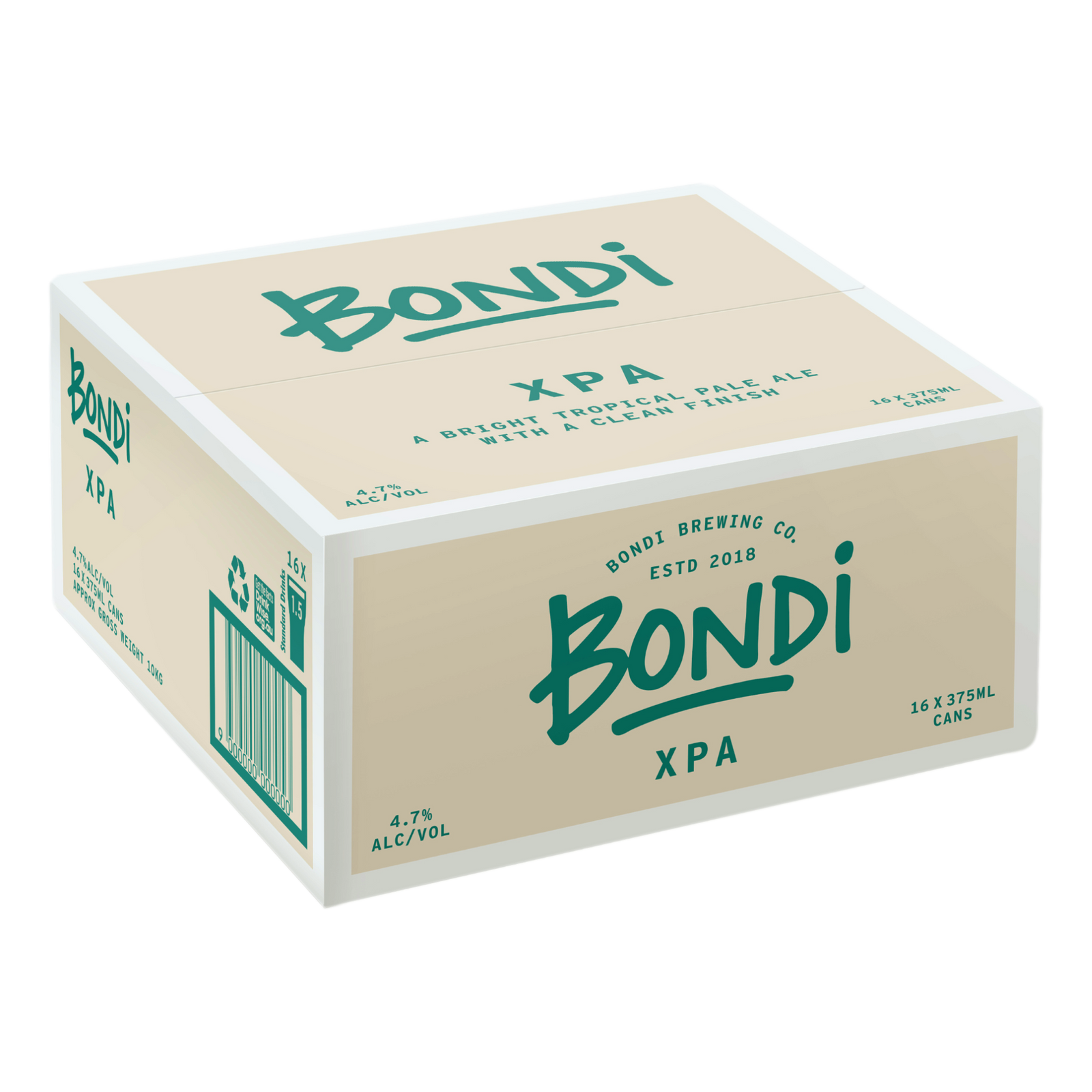 Bondi Brewing XPA 4.7% 375ml Can Case of 16 - Camperdown Cellars