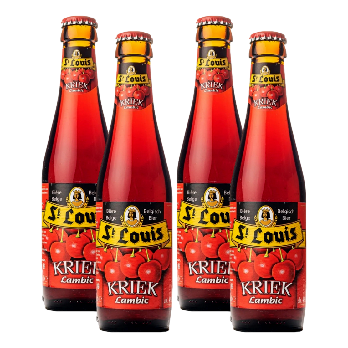 St Louis Kriek Cherry Lambic Beer 250ml Bottle 4 Pack