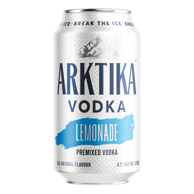 Arktika Vodka & Lemonade 375ml Can 4 Pack