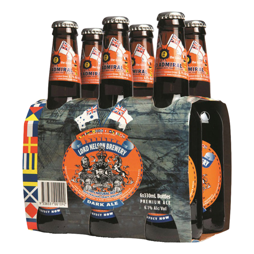 Lord Nelson Brewery Old Admiral Dark Ale 330ml Bottle 6 Pack