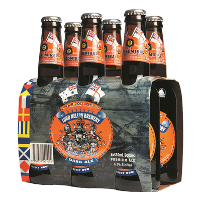 Lord Nelson Brewery Old Admiral Dark Ale 330ml Bottle 6 Pack