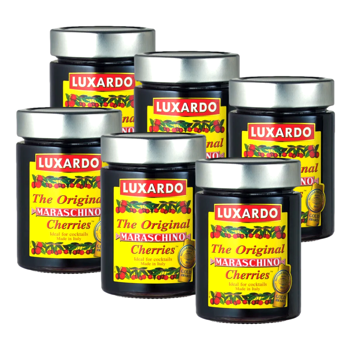 Luxardo Maraschino Cocktail Cherries in Syrup 400g Jar - 6 Pack