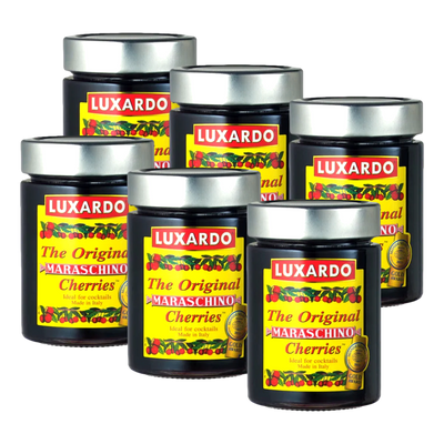 Luxardo Maraschino Cocktail Cherries in Syrup 400g Jar - 6 Pack