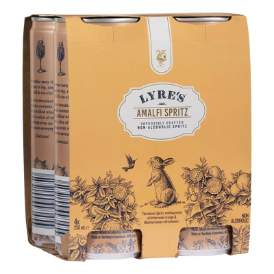 Lyre's Amalfi Non Alcoholic Spritz 250ml Can 4 Pack