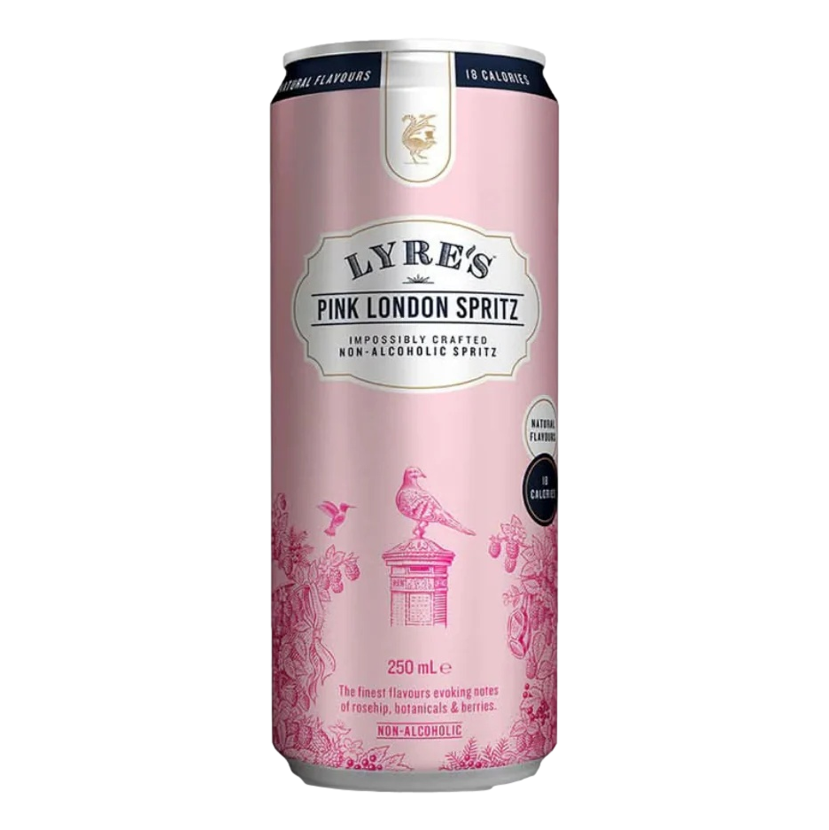 Lyre's Pink London Non Alcoholic Spritz 250ml Can Single