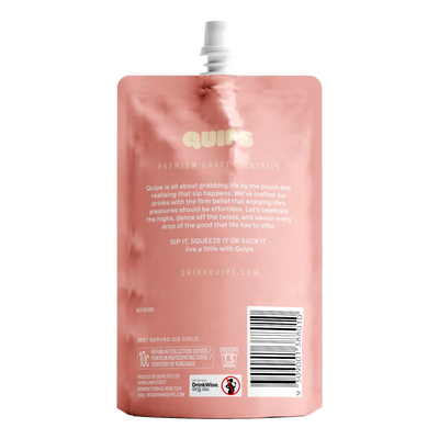 Quips Raspberry Passionfruit Martini Cocktail Pouch 168ml Single