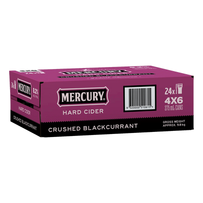 Mercury Hard Cider Crushed Blackcurrant 8.2% 375ml Can Case of 24