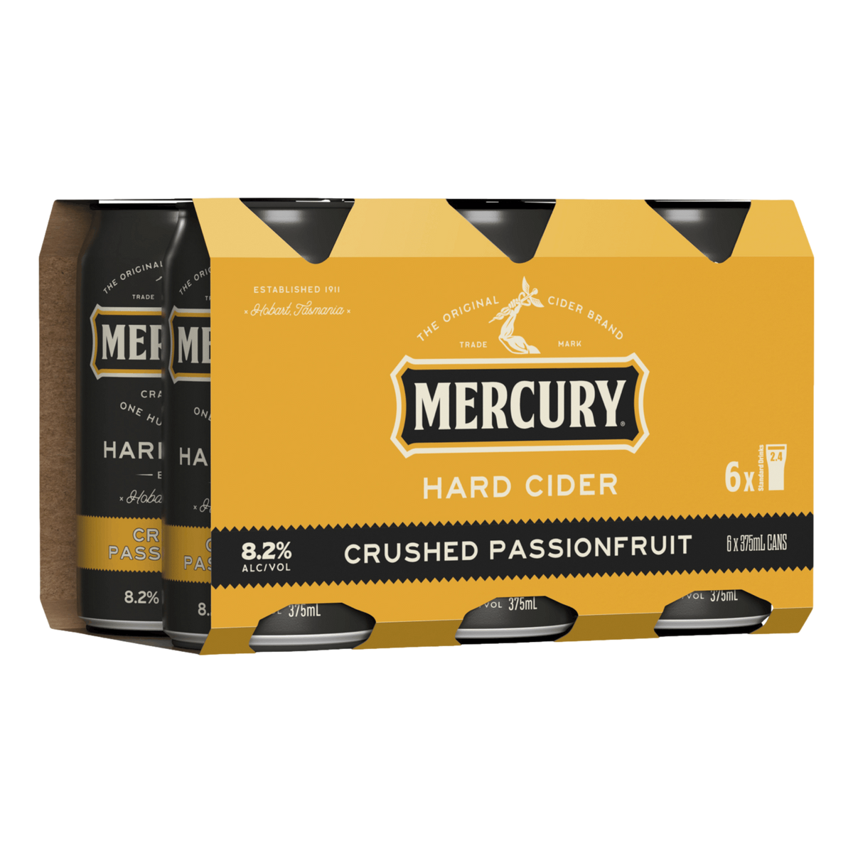 Mercury Hard Cider Crushed Passionfruit 8.2% 375ml Can 6 Pack ...