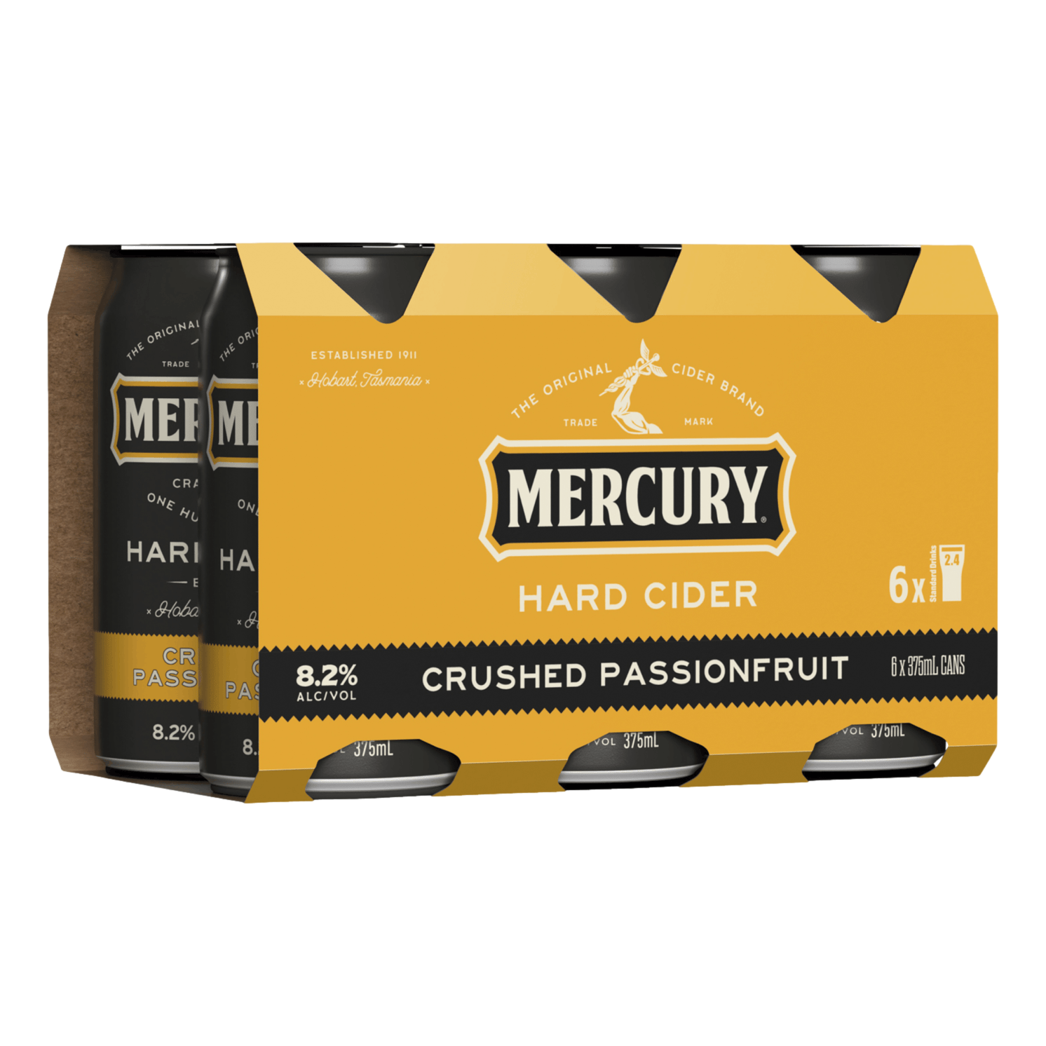Mercury Hard Cider Crushed Passionfruit 8.2% 375ml Can 6 Pack ...