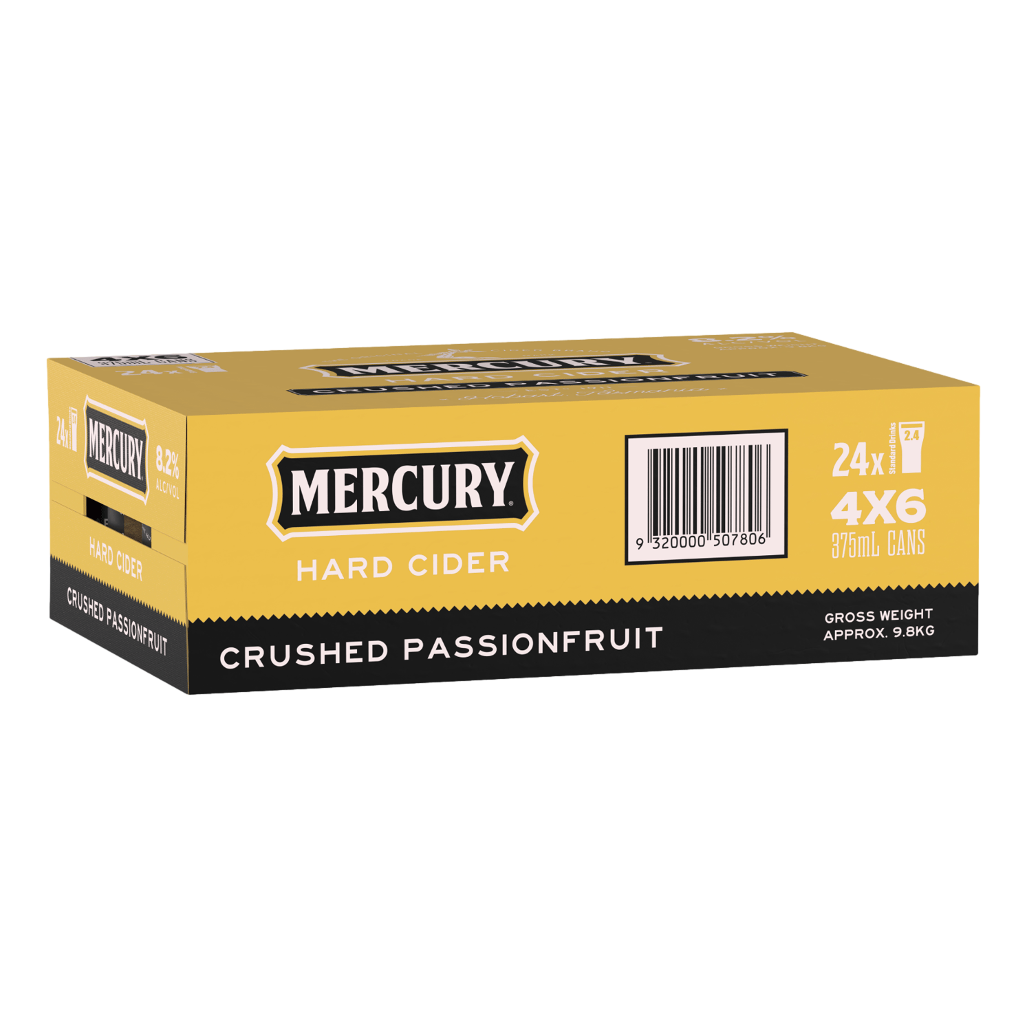 Mercury Hard Cider Crushed Passionfruit 8.2% 375ml Can Case of 24