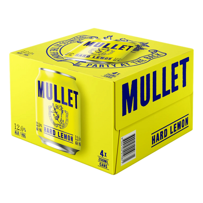 Mullet Hard Lemon 12% 250ml Can Case of 24