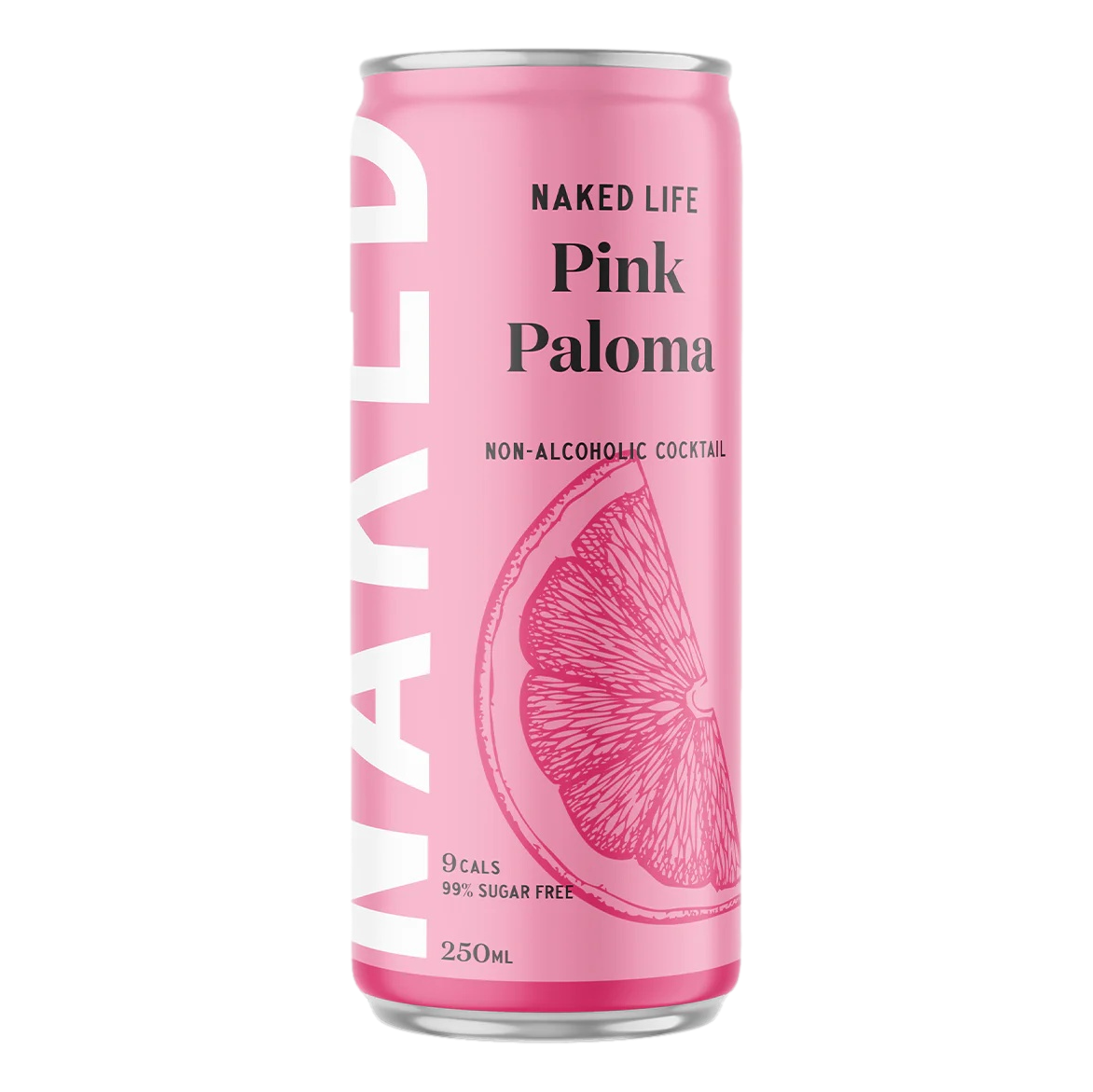 Naked Life Non-Alcoholic Pink Paloma Cocktail 250ml Can Single