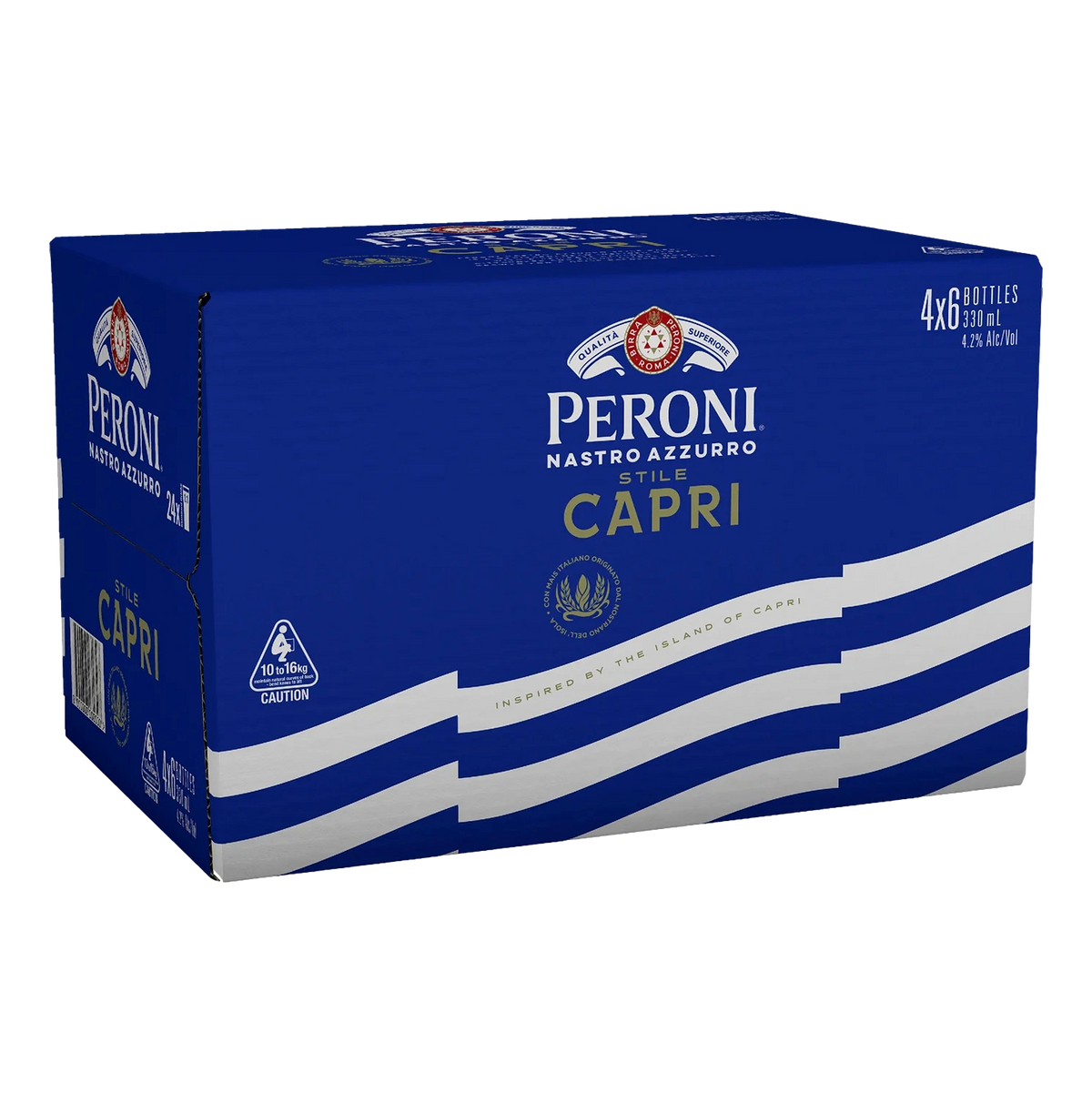 Peroni Nastro Azzurro Stile Capri Lager 330ml Bottle Case of 24