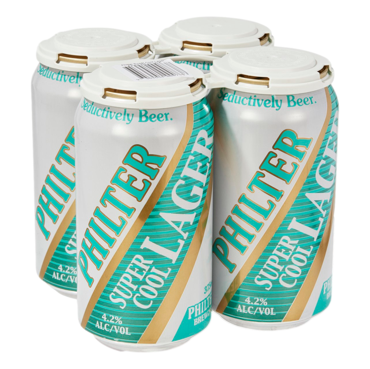 Philter Super Cool Lager 4.2% 375ml Can 4 Pack