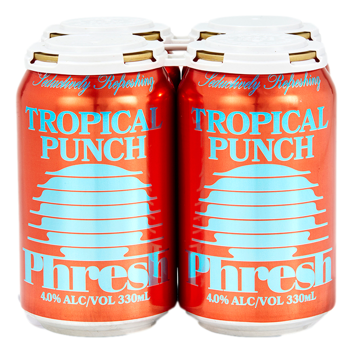 Phresh Alcoholic Tropical Punch 330ml Can 4 Pack