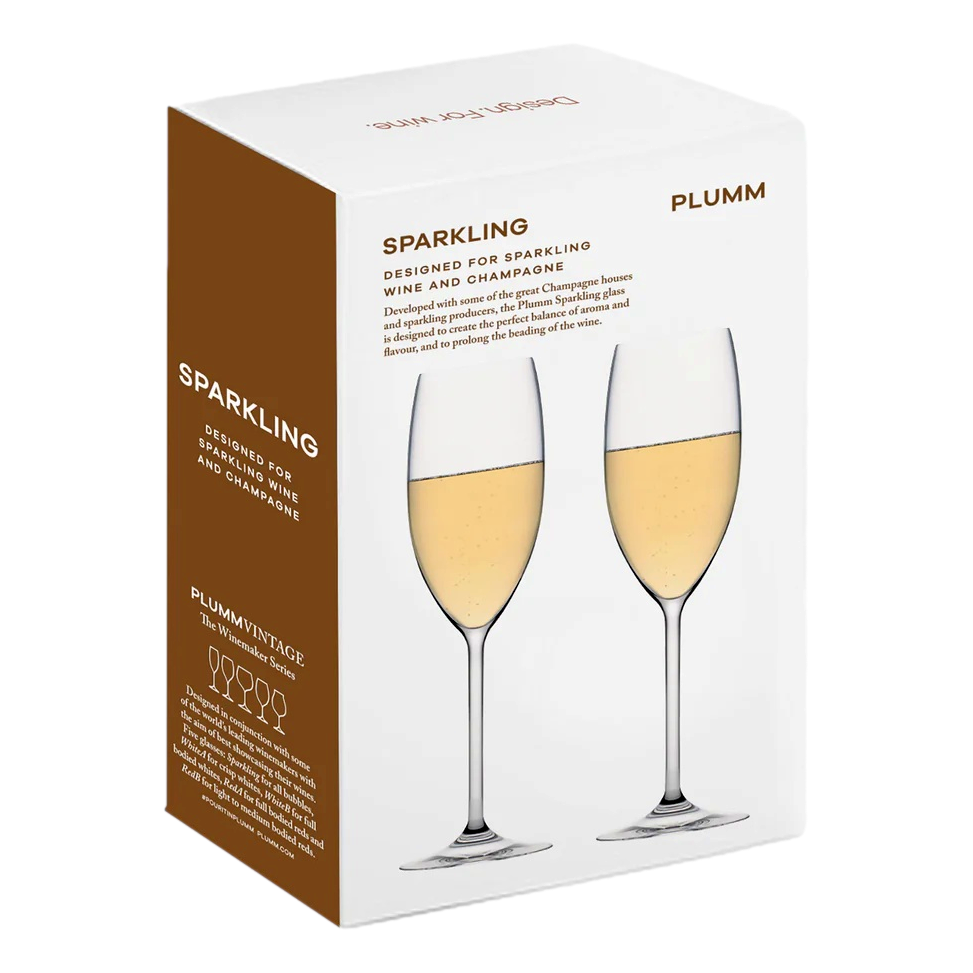 Plumm Glassware Vintage Sparkling Wine 2 Pack