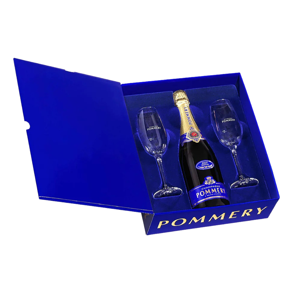 Pommery Brut Royal Champagne Non Vintage 2 Flute Gift Pack