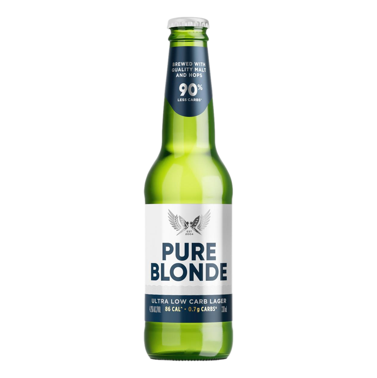 Pure Blonde Ultra Low Carb 90% Lager 330ml Bottle Single
