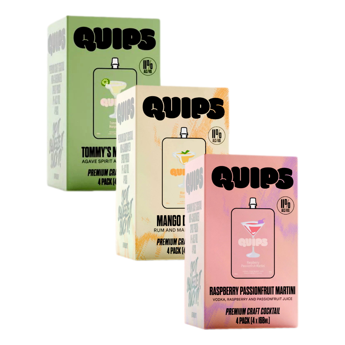 Quips Cocktail Sampler Bundle – 3 x 4-Pack