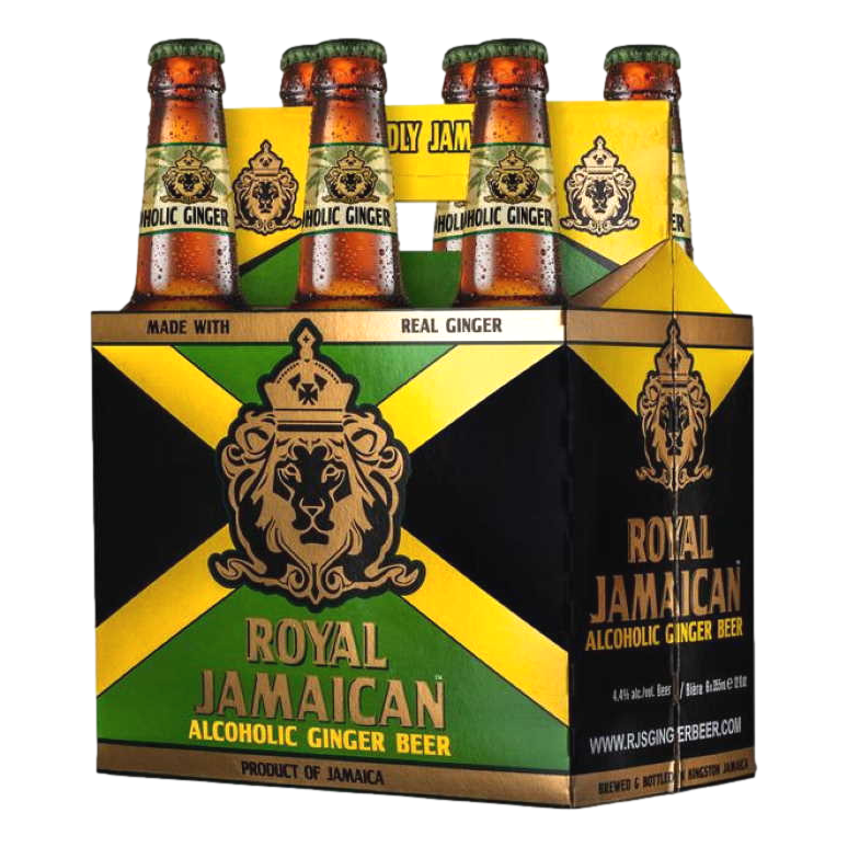 Royal Jamaican Alcoholic Ginger Beer 355ml Bottle 6 Pack