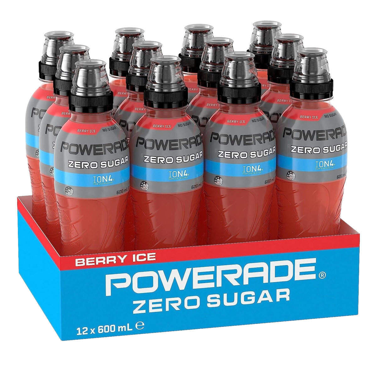 Powerade Zero Sugar Berry Ice 600ml Case of 12