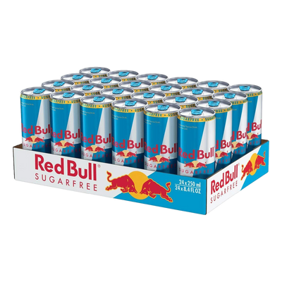 Red Bull Energy Drink Sugar Free 250ml Can Case of 24