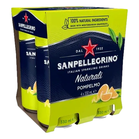 San Pellegrino Naturali Pompelmo 330ml Can 4 Pack