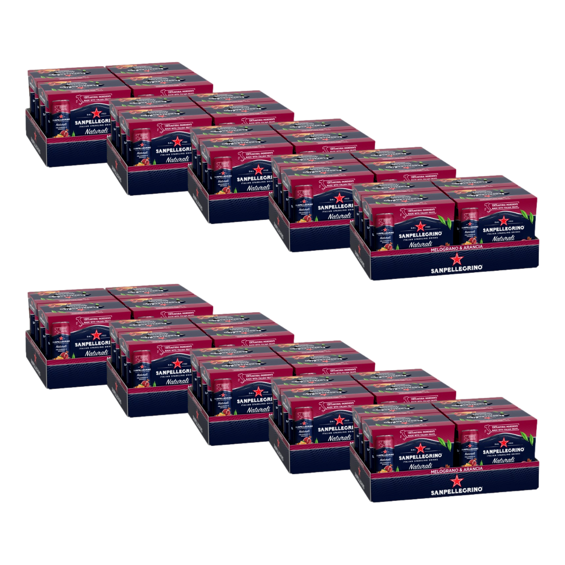 San Pellegrino Naturali Melograno & Arancia 330ml Can Case of 24 - 10 CASE BUY