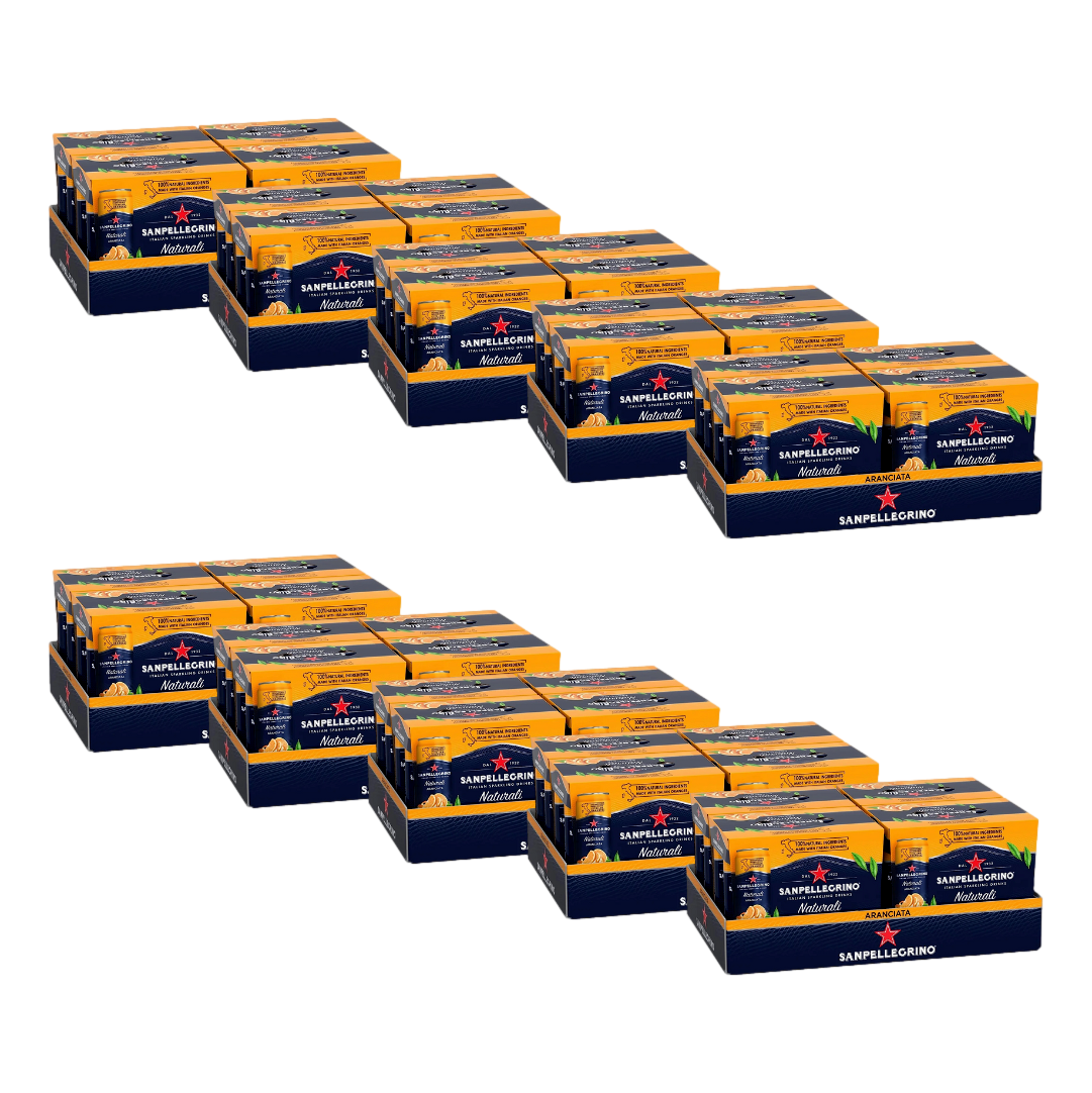 San Pellegrino Naturali Aranciata 330ml Can Case of 24 - 10 CASE BUY