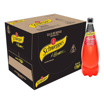 Schweppes Agrum Blood Orange 1.1L Bottle Case of 12