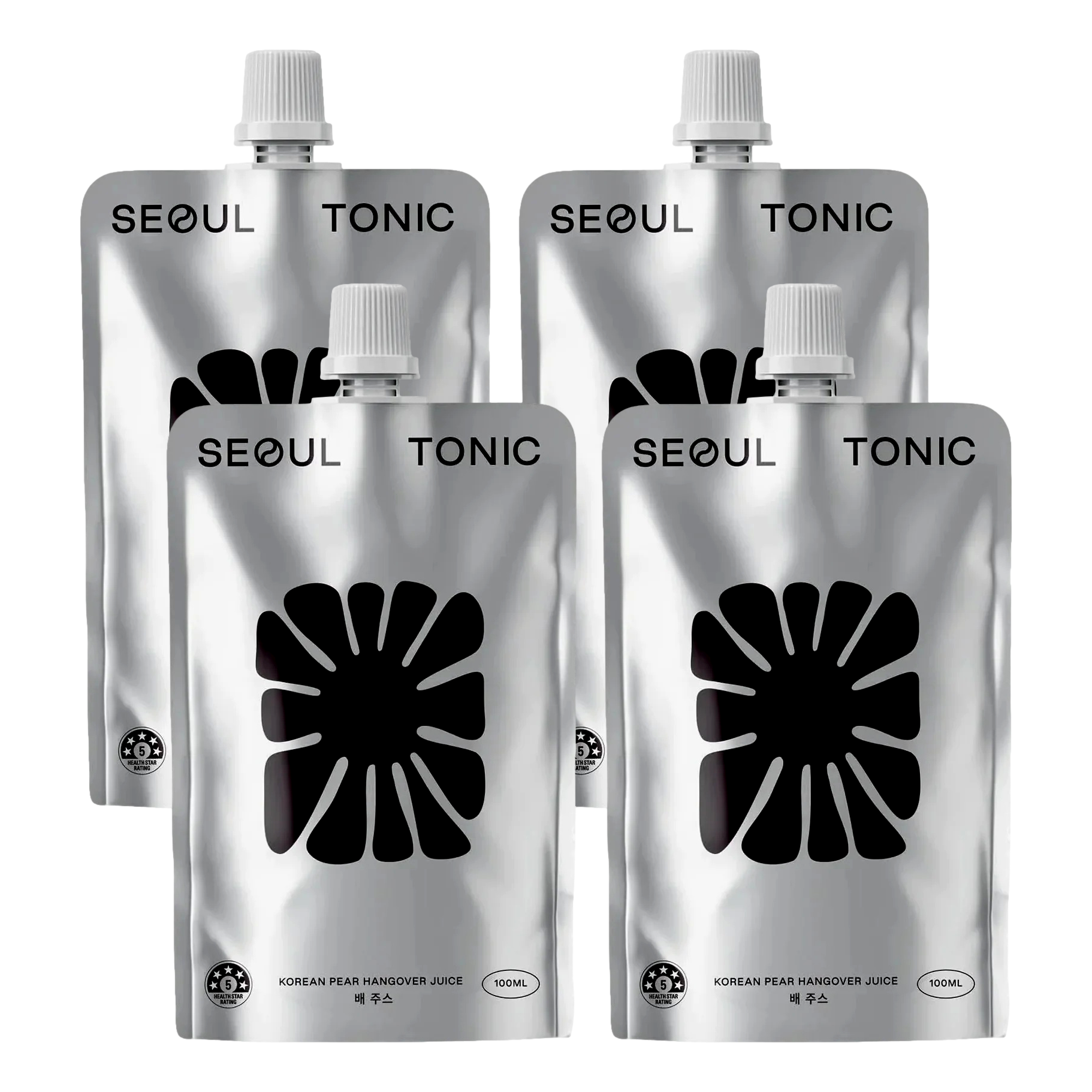 Seoul Tonic Korean Pear Hangover Juice 100ml Pouch 4 Pack