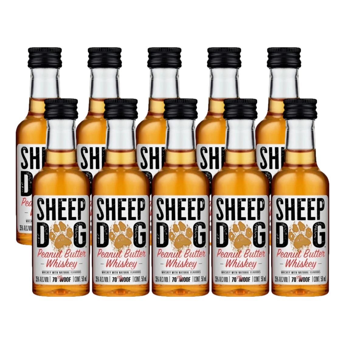 Sheep Dog Peanut Butter Whiskey Liqueur Mini 50ml - 10 Pack
