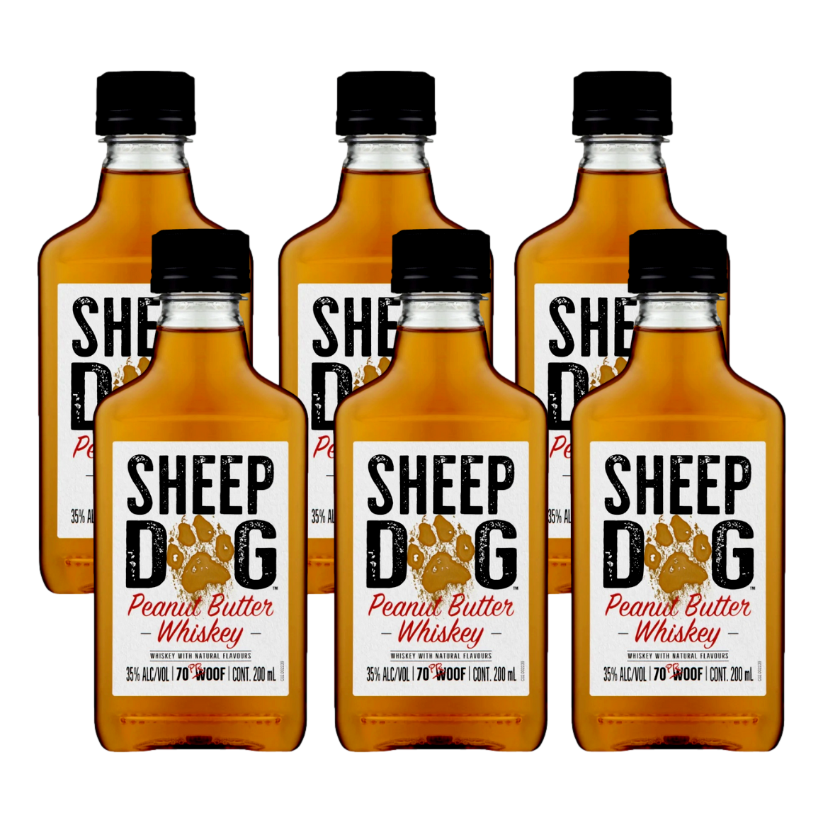 Sheep Dog Peanut Butter Whiskey Liqueur 200ml 6 Pack