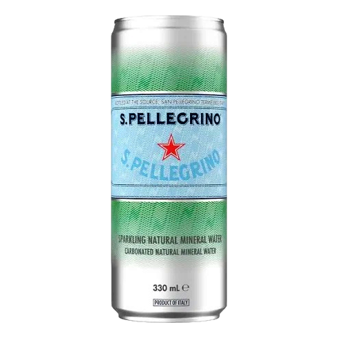 San Pellegrino Sparkling Mineral Water 330ml Can Case of 24