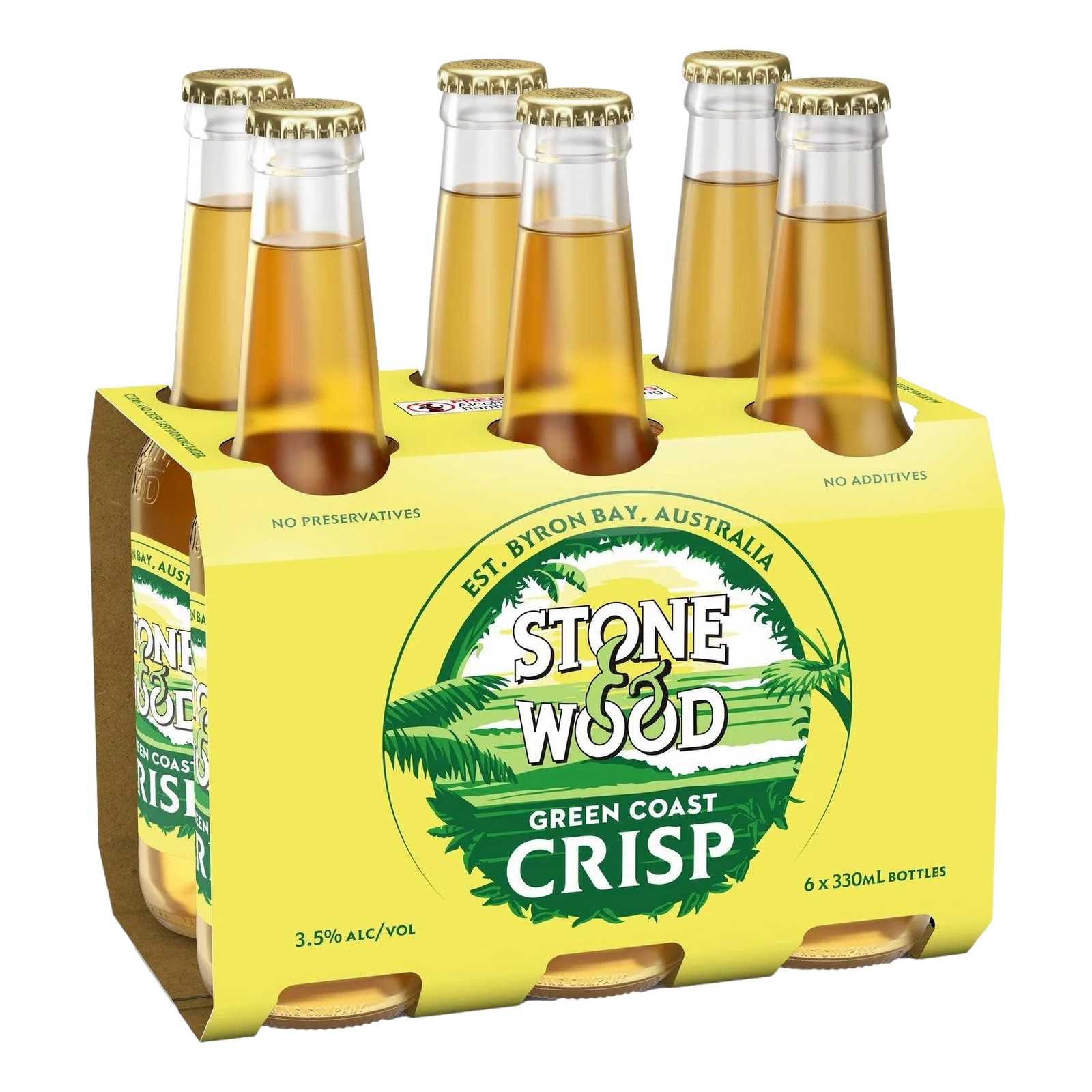 Stone & Wood Green Coast 3.5% Lager 330ml Bottle 6 Pack