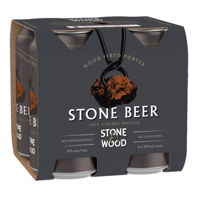 Stone & Wood Stone Beer Wood Fire Porter 6.4% 375ml Can 4 Pack