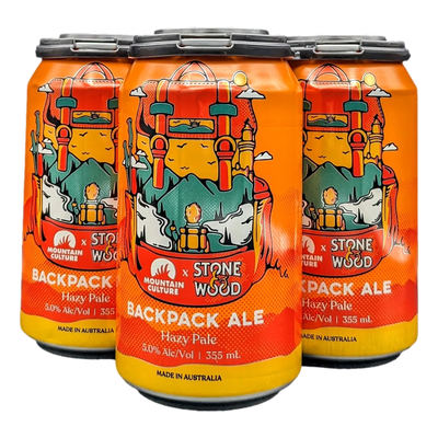 Mountain Culture x Stone & Wood Backpack Ale Hazy Pale 355ml Can 4 Pack