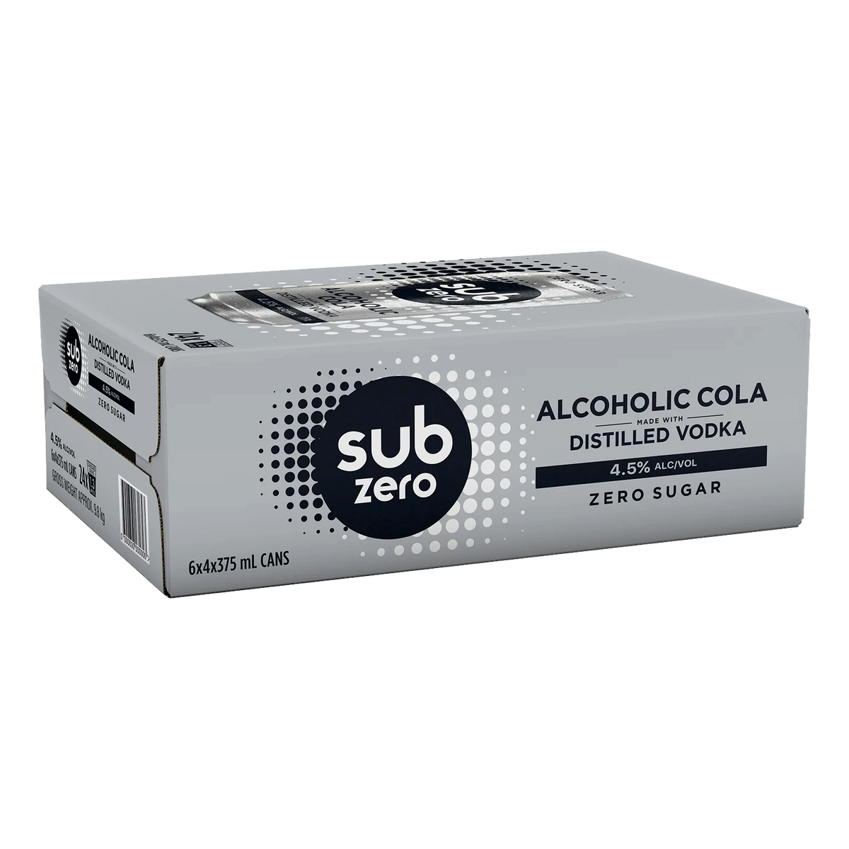 Sub Zero Alcoholic Cola 375ml Can Case of 24